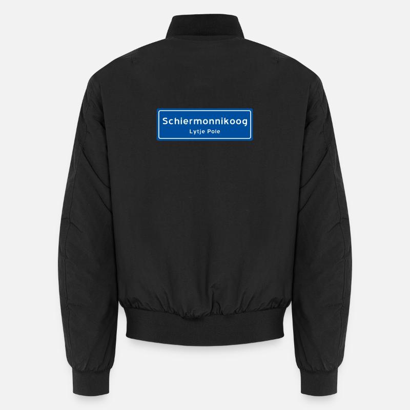 Schiermonnikoog place name sign - Unisex Bomber Jacket - black
