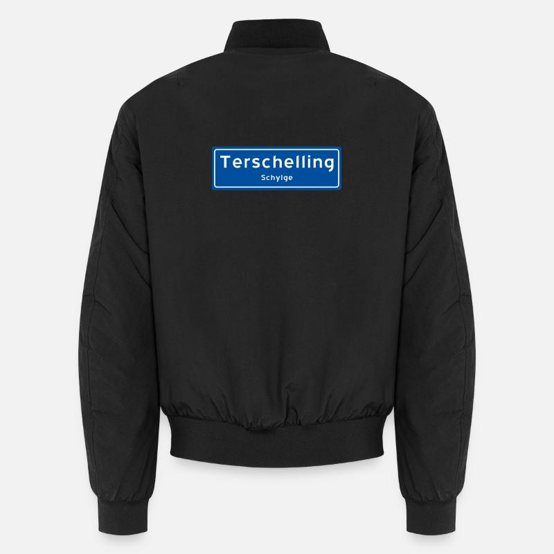 Terschelling place name sign Unisex Bomber Jacket