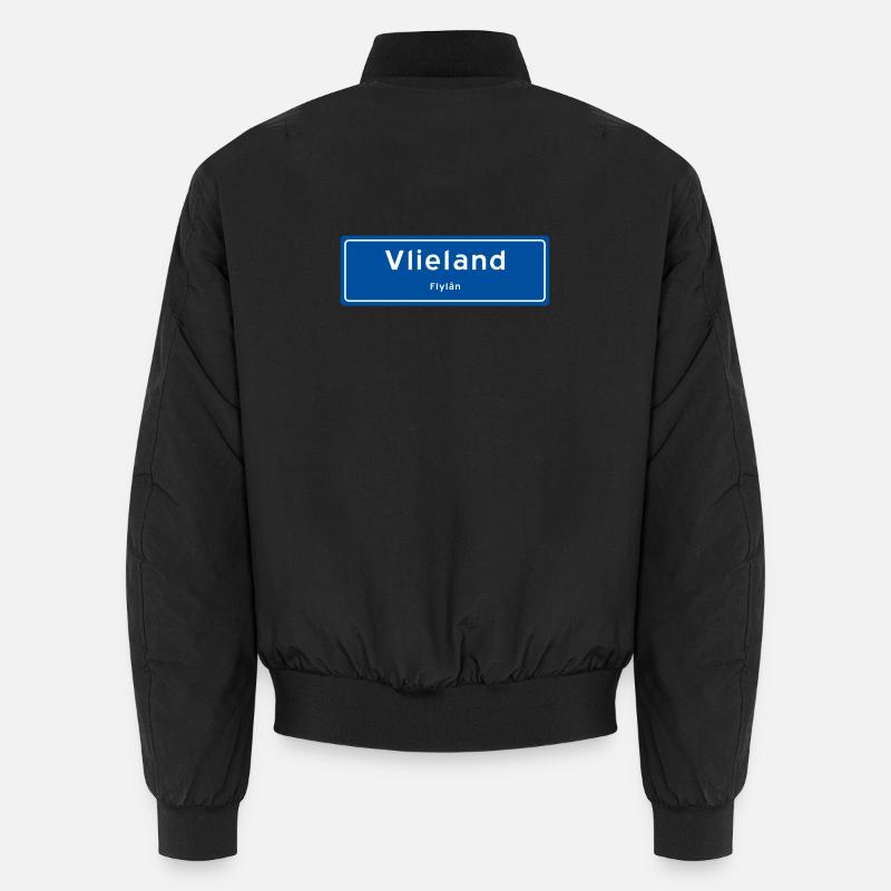 Vlieland place name sign - Unisex Bomber Jacket - black