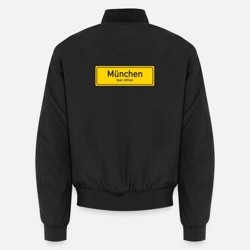Münchner Ortsschild Deutschland Unisex Bomberjacke