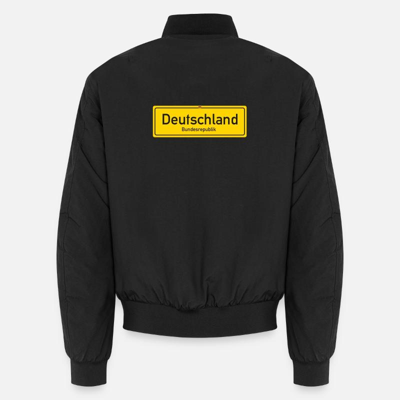 Germany country nameplate - Unisex Bomber Jacket - black