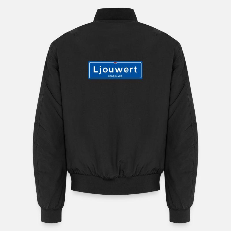 Panneau toponymique Ljouwert (Leeuwarden) - Bomber unisexe - noir