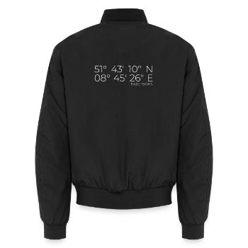 Coordonnées Paderborn - Bomber unisexe - noir - Dos - AI Model Male 185 light (185cm)