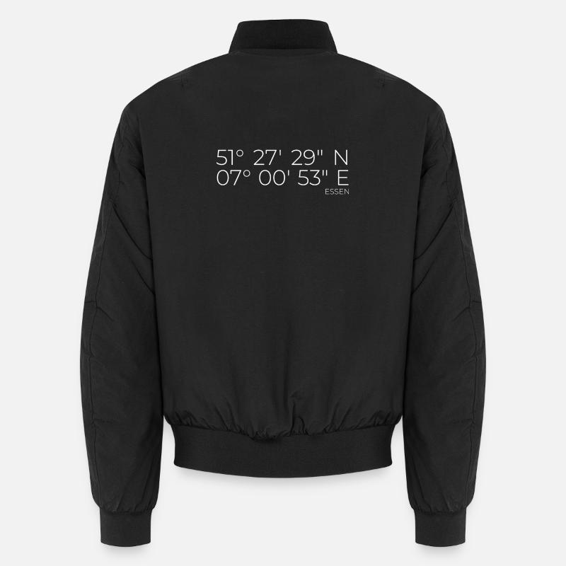 Coordonnées Essen - Bomber unisexe - noir