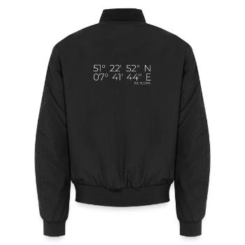 Coordonnées Iserlohn - Bomber unisexe - noir - Dos - AI Model Male 185 light (185cm)