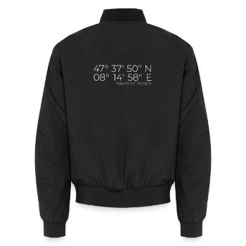Coordinates Waldshut-Tiengen - Unisex Bomber Jacket - black - Back - AI Model Male 185 light (185cm)