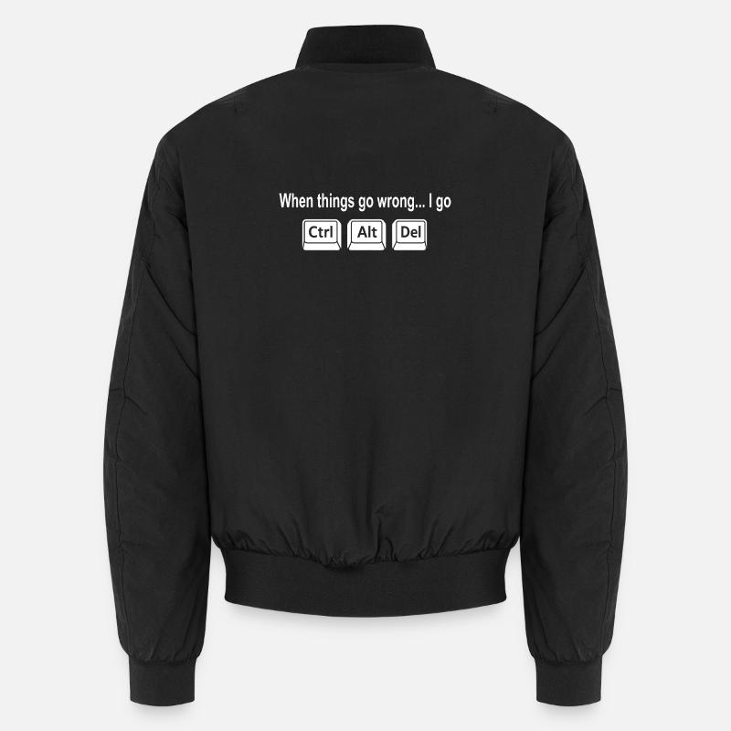 Programmer Keyboard Shortcut Nerd Humor Unisex Bomber Jacket