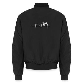 Dragon Dragon - Unisex Bomber Jacket - black - Back - AI Model Male 185 light (185cm)