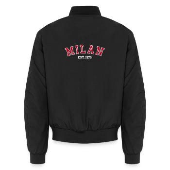 Milan_Est_1975 - Bomber unisexe - noir - Dos - AI Model Male 185 light (185cm)