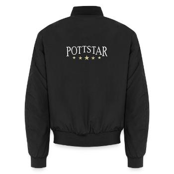 Pottstar, star de la région de la Ruhr ou à la marmite - Bomber unisexe - noir - Dos - AI Model Male 185 light (185cm)