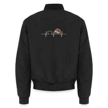 Igel - Unisex Bomberjacke - Schwarz - Hinten - AI Model Male 185 light (185cm)