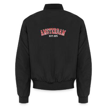 Amsterdam Est.1975 - Bomber unisexe - noir - Dos - AI Model Male 185 light (185cm)