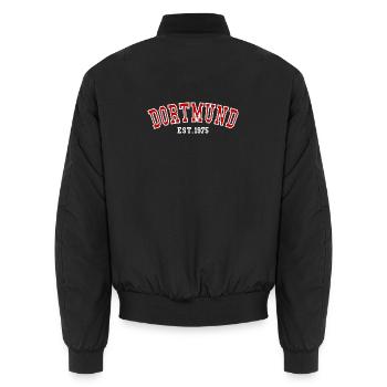 Dortmund Est. 1975 - Unisex Bomber Jacket - black - Back - AI Model Male 185 light (185cm)