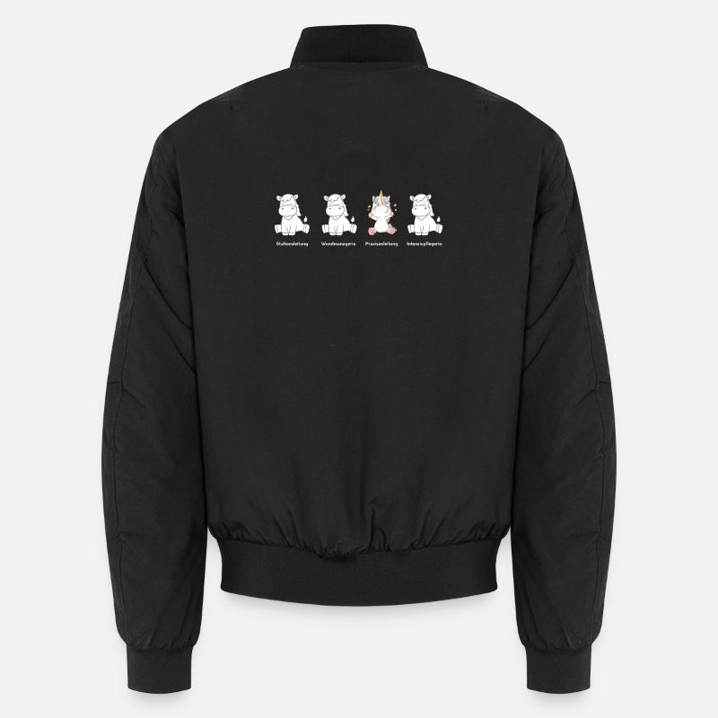 Praxisanleiter, die Einhörner in der Pflege  Unisex Bomberjacke
