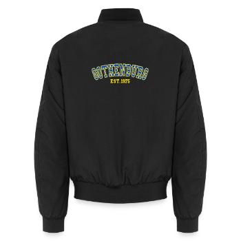 Göteborg Est. 1975 - Unisex Bomberjacke - Schwarz - Hinten - AI Model Male 185 light (185cm)
