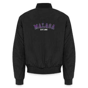 Málaga Gegründet 1965 - Unisex Bomberjacke - Schwarz - Hinten - AI Model Male 185 light (185cm)