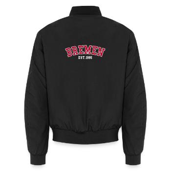Bremen Est. 1995 - Unisex Bomber Jacket - black - Back - AI Model Male 185 light (185cm)