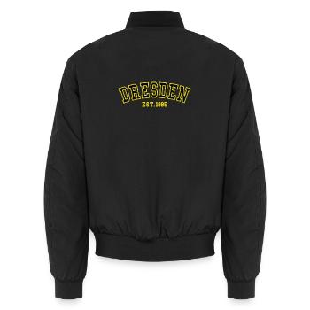 Dresden Est. 1995 - Unisex Bomber Jacket - black - Back - AI Model Male 185 light (185cm)