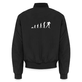 Développement du bébé au skieur - Bomber unisexe - noir - Dos - AI Model Male 185 light (185cm)