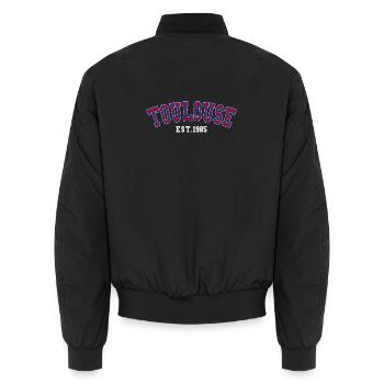 Toulouse Est. 1985 - Unisex Bomber Jacket - black - Back - AI Model Male 185 light (185cm)