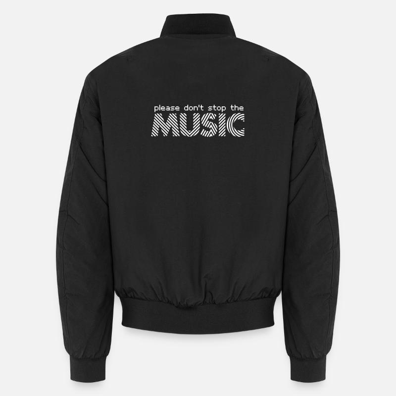 Don't Stop the Music – Typography Retro Design Unisex Bomber Jacket