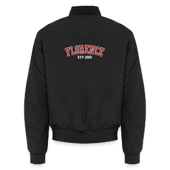 Florenz Est. 2005 - Unisex Bomberjacke - Schwarz - Hinten - AI Model Male 185 light (185cm)