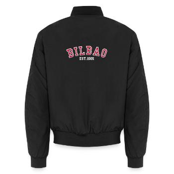 Bilbao Est. 2005 - Unisex Bomber Jacket - black - Back - AI Model Male 185 light (185cm)