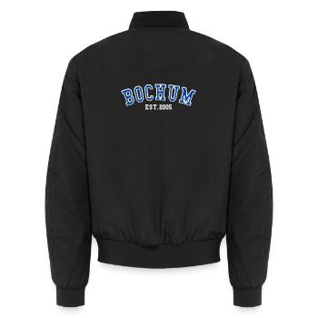 Bochum Est. 2005 - Unisex Bomber Jacket - black - Back - AI Model Male 185 light (185cm)