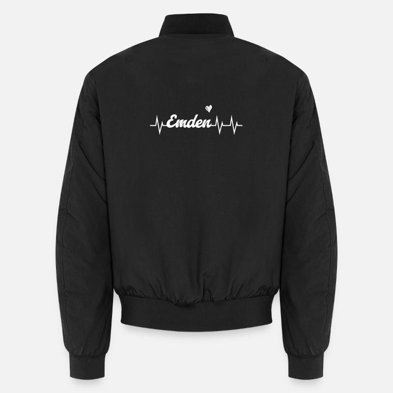 Heartbeat Emden - Unisex Bomber Jacket - black