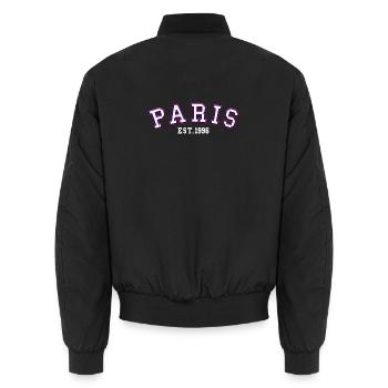 Paris Fondé en 1996 - Bomber unisexe - noir - Dos - AI Model Male 185 light (185cm)