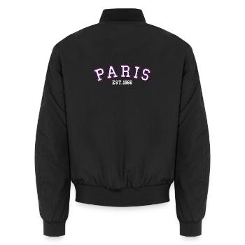 Paris fondée en 1966 - Bomber unisexe - noir - Dos - AI Model Male 185 light (185cm)