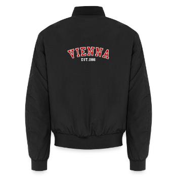 Vienna Est. 1986 - Unisex Bomber Jacket - black - Back - AI Model Male 185 light (185cm)