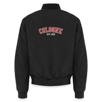 Cologne Fondée en 1976 - Bomber unisexe - noir - Dos - AI Model Male 185 light (185cm)