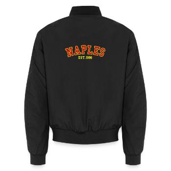 Naples Est. 1996 - Unisex Bomber Jacket - black - Back - AI Model Male 185 light (185cm)
