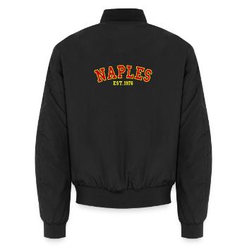 Naples Fondée en 1976 - Bomber unisexe - noir - Dos - AI Model Male 185 light (185cm)