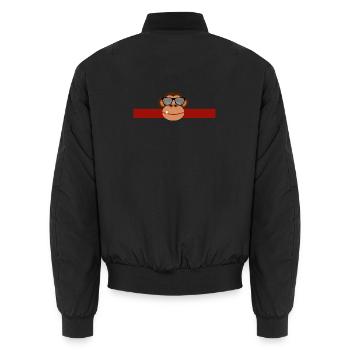 BRILL - MONKEY - Unisex Bomber Jacket - black - Back - AI Model Male 185 light (185cm)
