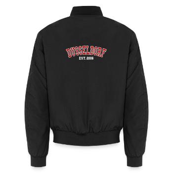 Dusseldorf Est. 2006 - Unisex Bomber Jacket - black - Back - AI Model Male 185 light (185cm)
