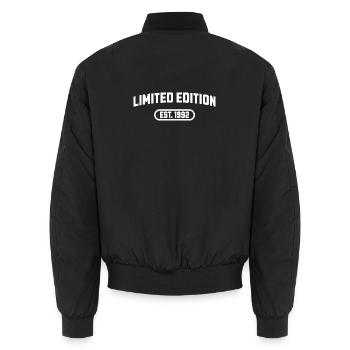 Limited Edition 1992 Birthday - Unisex Bomber Jacket - black - Back - AI Model Male 185 light (185cm)
