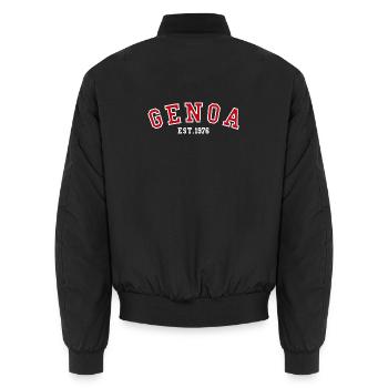 Genoa Est. 1976 - Unisex Bomber Jacket - black - Back - AI Model Male 185 light (185cm)