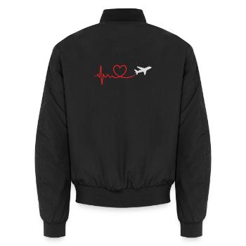 Travel - Unisex Bomberjacke - Schwarz - Hinten - AI Model Male 185 light (185cm)