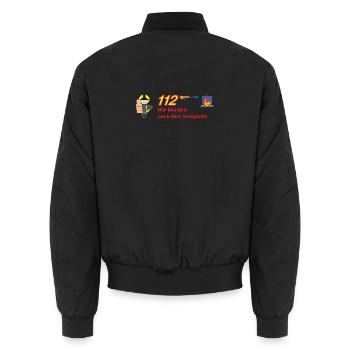 Wir löschen auch ihre Festplatte - Feuerwehr - Unisex Bomberjacke - Schwarz - Hinten - AI Model Male 185 light (185cm)