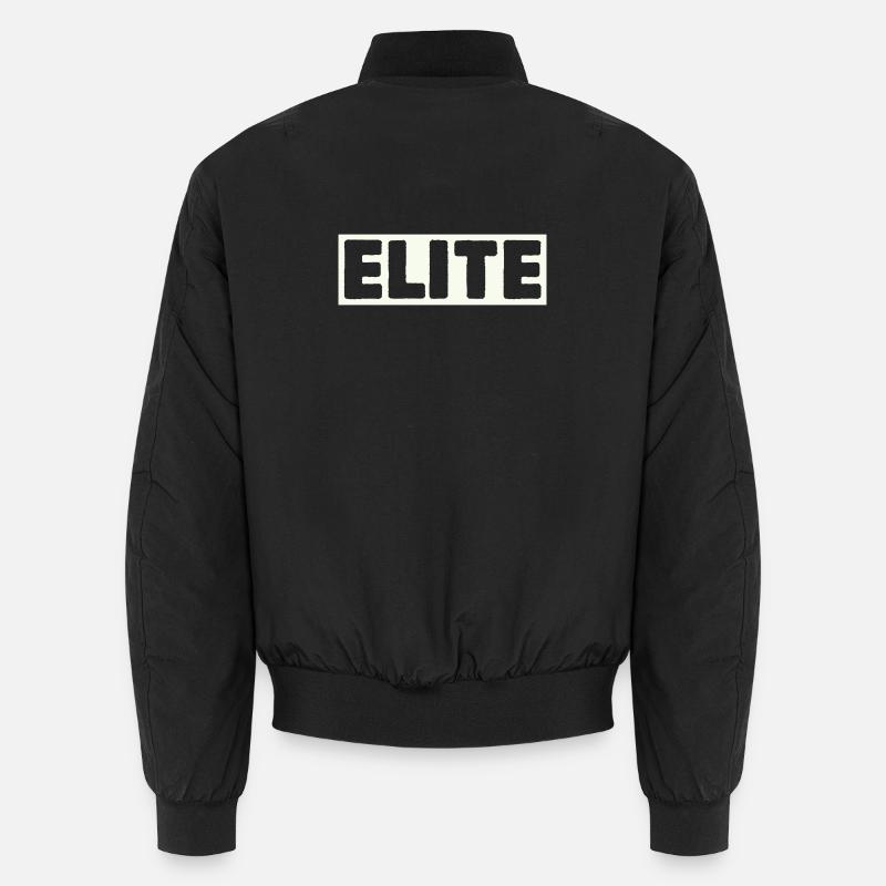 Elite Lettering Shirt - Unisex Bomber Jacket - black