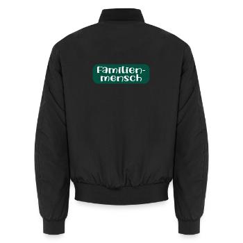Familienmensch mit Herz - Unisex Bomberjacke - Schwarz - Hinten - AI Model Male 185 light (185cm)