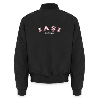 Iași gegründet 2006 - Unisex Bomberjacke - Schwarz - Hinten - AI Model Male 185 light (185cm)
