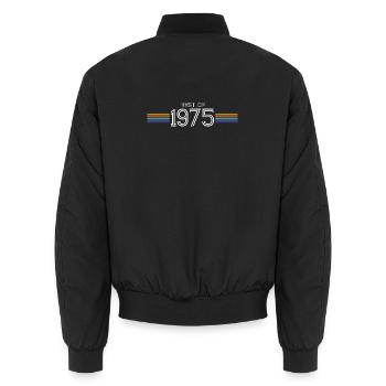 Best Of 1975 Funny Gift T-Shirt - Unisex Bomberjacke - Schwarz - Hinten - AI Model Male 185 light (185cm)