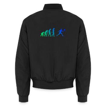 Book padel Fans and indoor padel go together - Unisex Bomber Jacket - black - Back - AI Model Male 185 light (185cm)