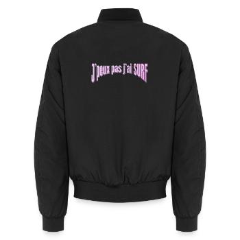 J’peux pas j’ai Surf - Bomber unisexe - noir - Dos - AI Model Male 185 light (185cm)