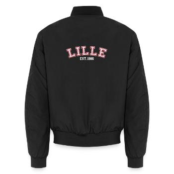 Lille Fondée en 1986 - Bomber unisexe - noir - Dos - AI Model Male 185 light (185cm)