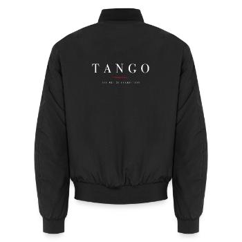 Tango the art of connection - Unisex Bomber Jacket - black - Back - AI Model Male 185 light (185cm)