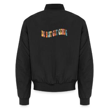 Tu es assez bien - Faute de frappe colorée - Bomber unisexe - noir - Dos - AI Model Male 185 light (185cm)